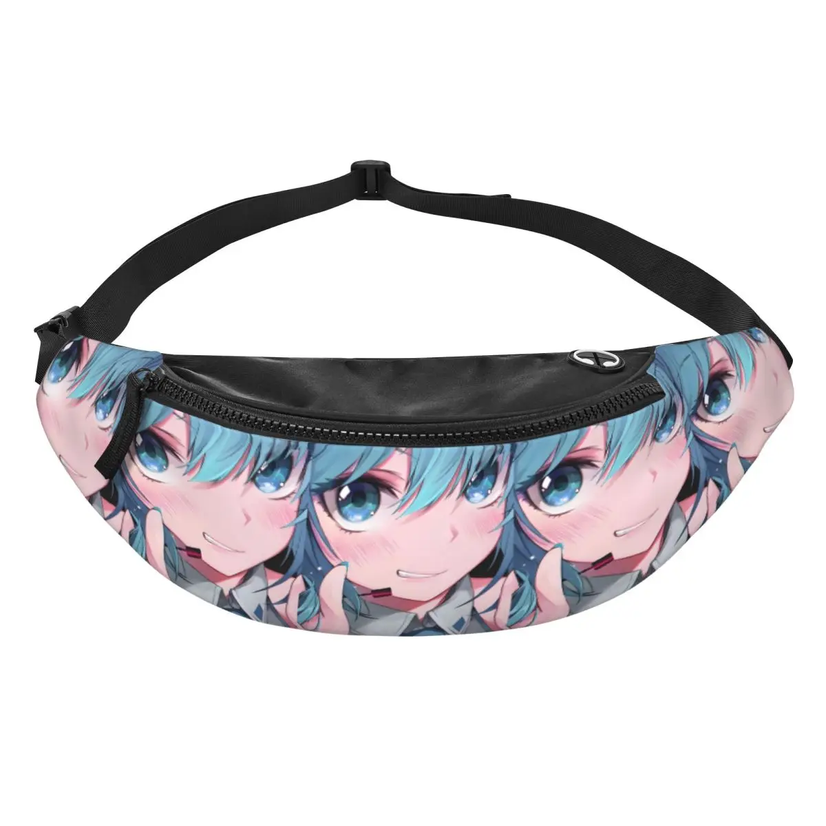 

Новая поясная сумка Custom Cool Anime H-Hatsune M-Miku для бега, унисекс, для певцов, сумка через плечо, кошелек для телефона и денег