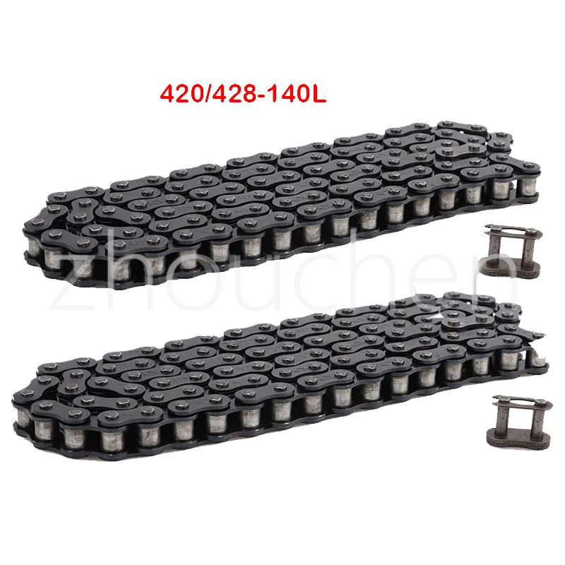 420/428 Chain 140 Links Heavey Duty Drive  Link For Minimoto 150cc 125cc 110cc 140cc ATV Dirt Pit Bike Scooter Gokart