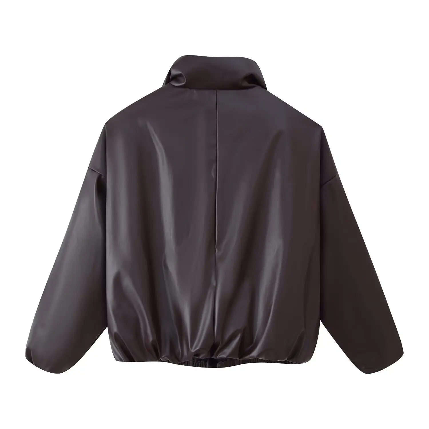 アメリカの冬の新しいファッション、多用途でゆったりとしたスタンドカラーのジッパー付きコットンジャケット、PUレザージャケット、コットンコート