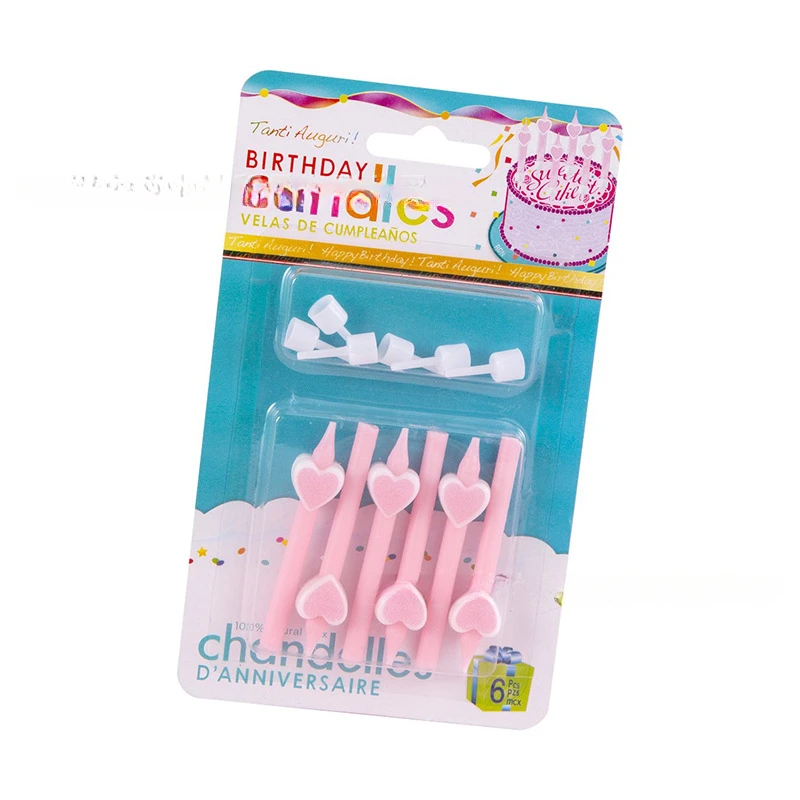 Creative pink love cake birthday candle baking cake decorative candle children\'s festival 2023 love