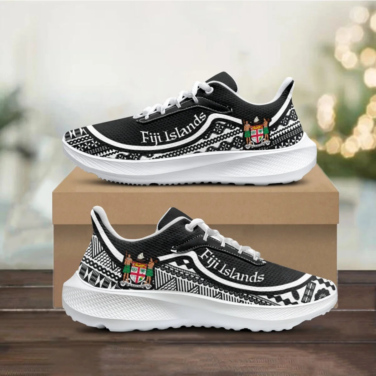 

Fiji Islands Wave Snekaers For Girls Teens Shock Absorption Lace-up Women's Tennis Shoes Drop Shipping Dirt Resistant Footwear