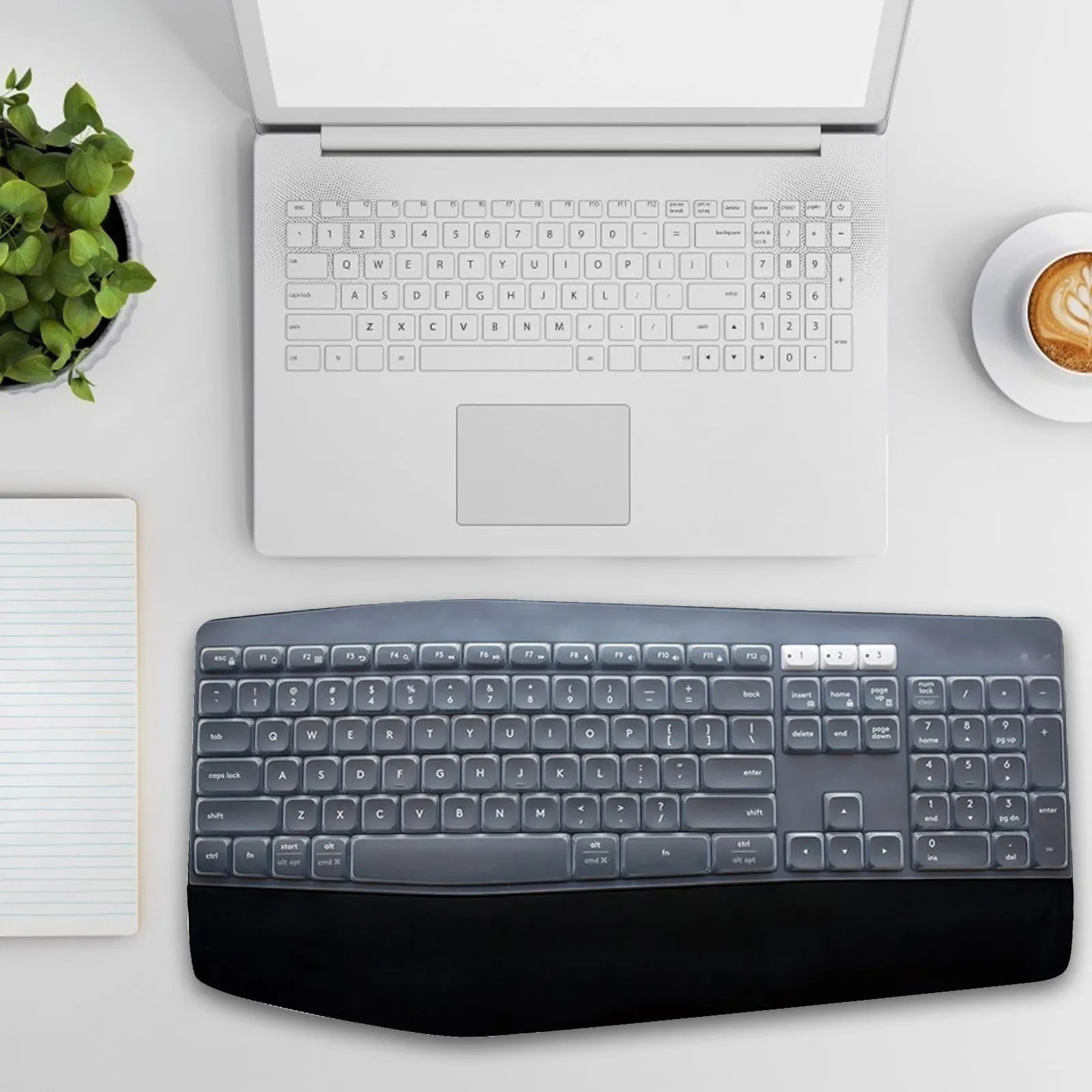 

Ultra-Thin Flexible Silicone Keyboard Skin Protector for Mk850 Computer Keyboard Washable Reusable Quiet Surface Protection