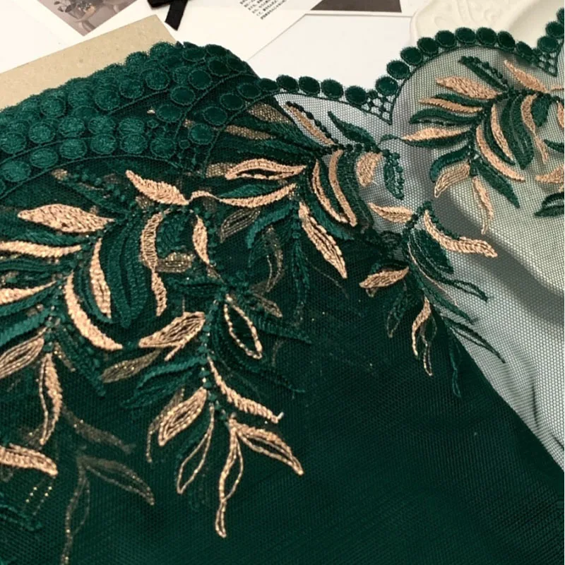 30Yards Dark Green Shinny Embroidery Lace Trim Clothing Accessories Dress Sewing Applique Costume Lace Fabric