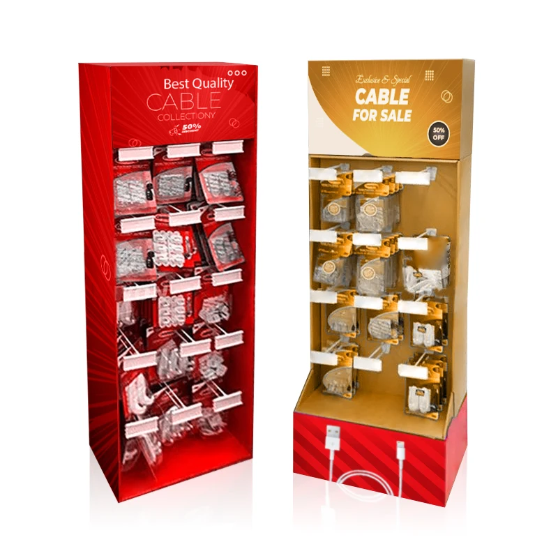 custom.Customized Modern Corrugated Cardboard Sidekick Display Stands Paper Electronic Display Stands Mobile Phone