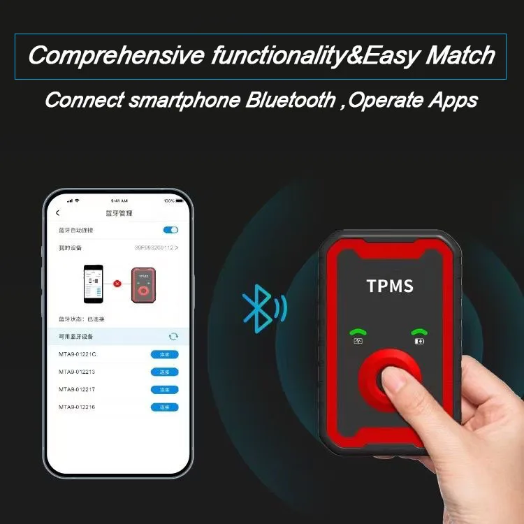أجهزة استشعار TPMS قابلة للبرمجة 2 في 1 433 ميجا هرتز + 315 ميجا هرتز تدعم البرمجة مع نظام مراقبة ضغط الإطارات للهاتف المحمول #5