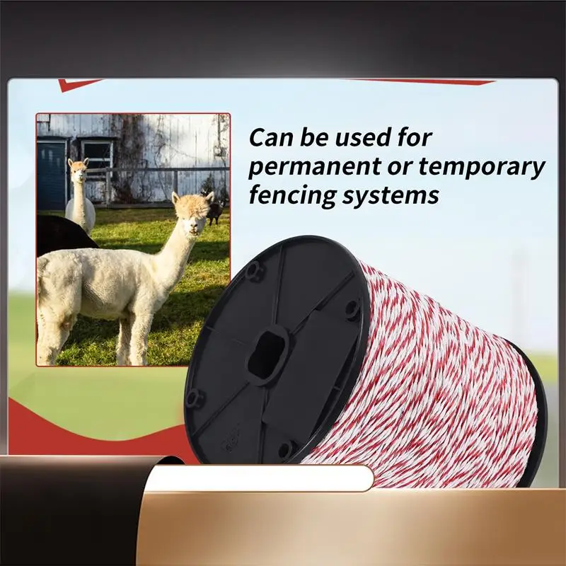 

Ultra-Low Resistance Wire 500M Electric Fence Electric Rope For Pig Horse Cattle Sheep Animal Fence-N35R