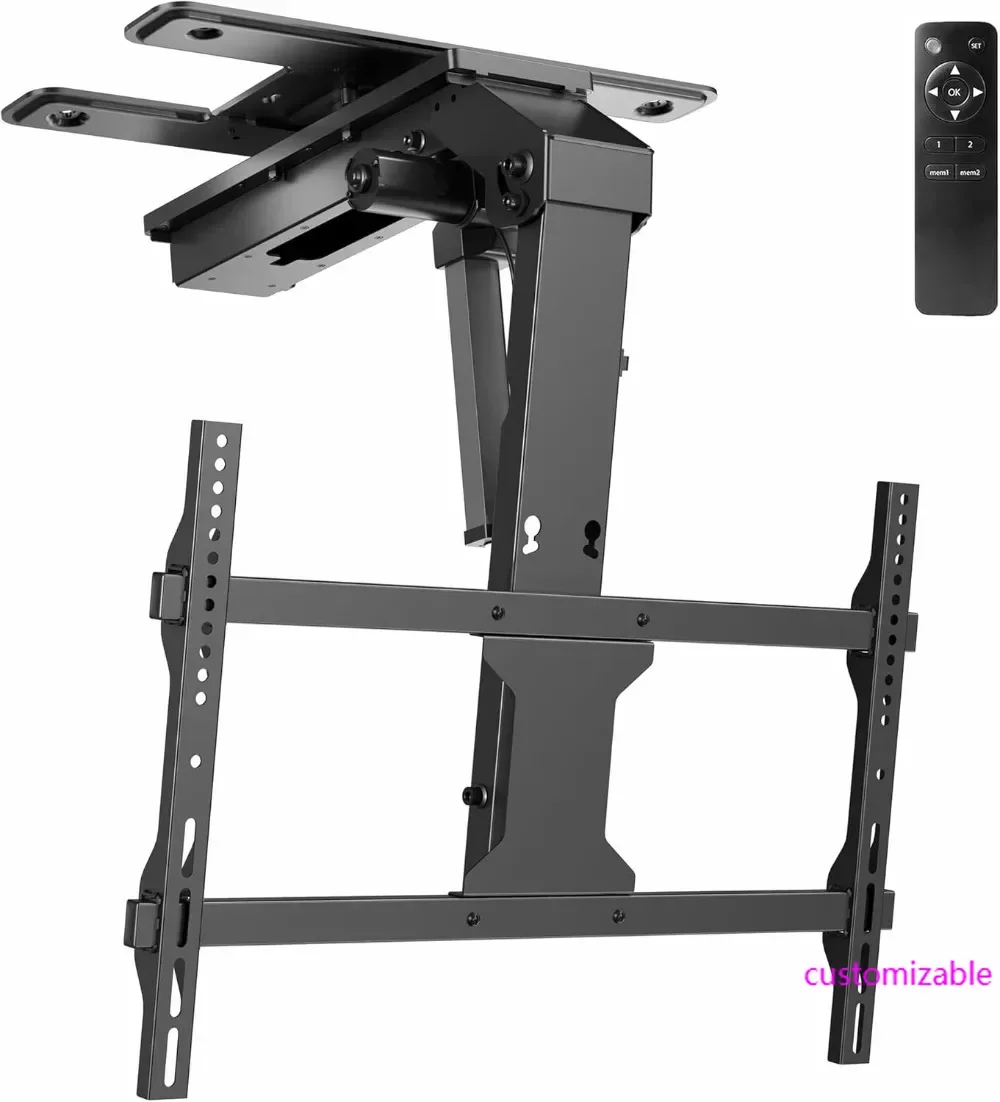 

Бестселлер, электрическое откидное поворотное потолочное крепление для телевизора для экранов 37-70 дюймов, моторизованное, голосовое управление через приложение, вмещает 99 фунтов