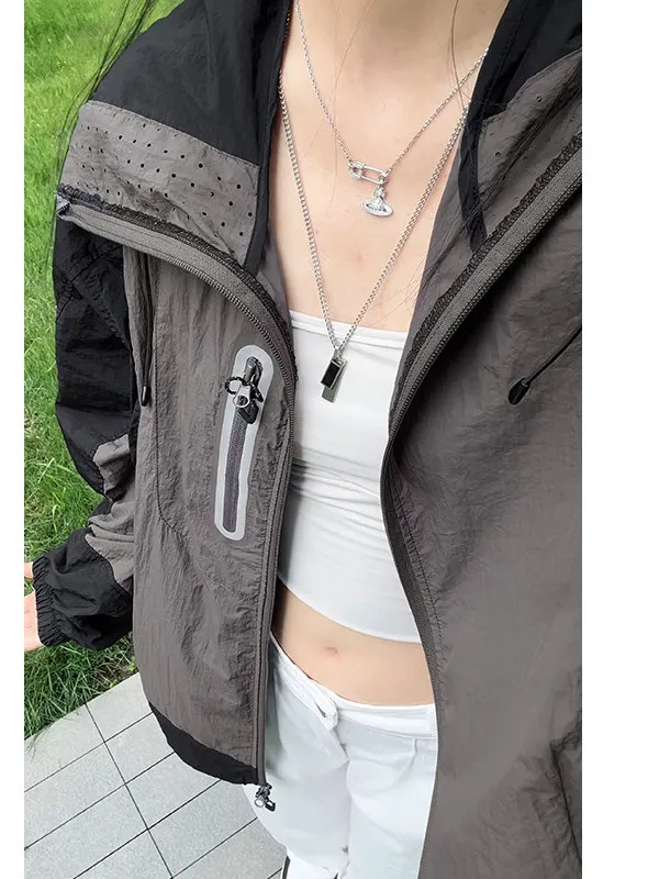 

Легкая быстросохнущая мужская куртка для альпинизма с защитой от УФ-излучения, дышащая ветровка для активного отдыха, летняя модная нейлоновая ткань, на молнии