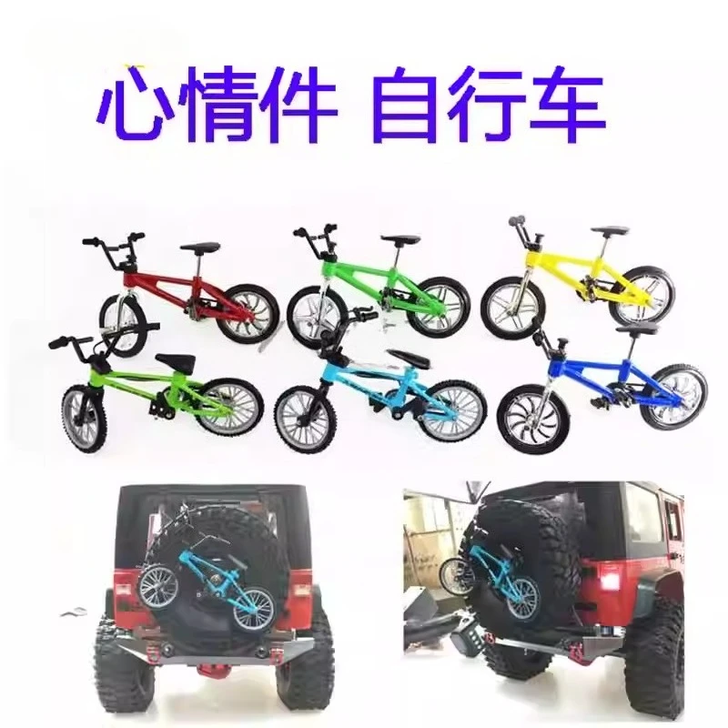 Roof Mount Mini Bike / Miniature Bicycle - Realistic Universal Decoration Mood Parts for TRX4 & SCX10 RC Crawler Models