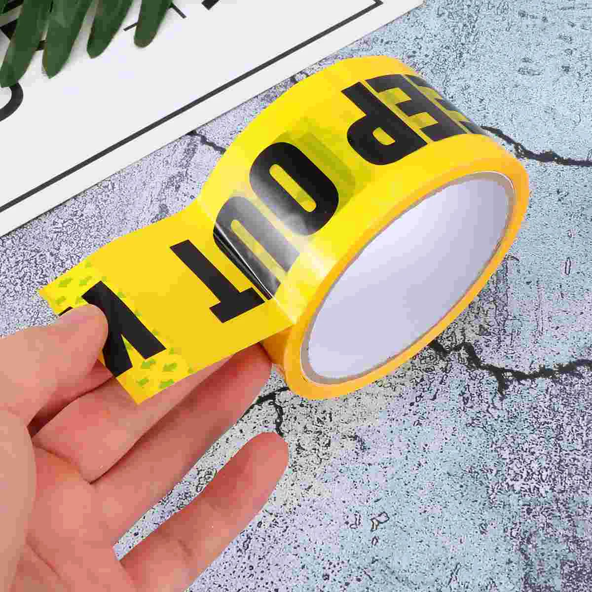 Crime Scene Caution Tape Magnetic Warning Textured Paper Self Adhesive Sticker Duct