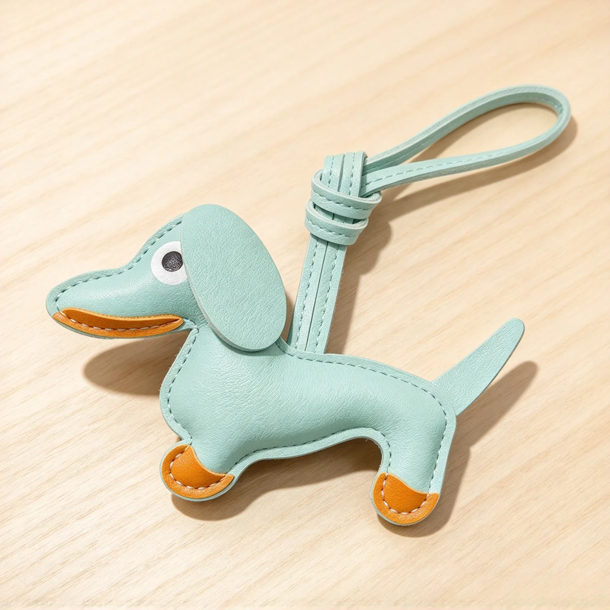 Dackel-Schlüsselanhänger aus PU-Leder, Welpen-Anhänger, Taschen-Charm für Damen, Rucksack, Handtasche, Autoschlüsselring, süßes koreanisches Valentinstagsgeschenk – Detail 23