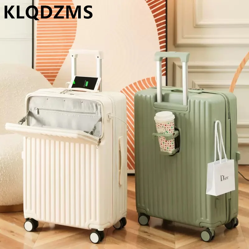 

KLQDZMS Female Luggage New Rechargeable Multifunctional 20 Inch Boarding Case Universal Wheels 24 Pull Rod Travel Password Box