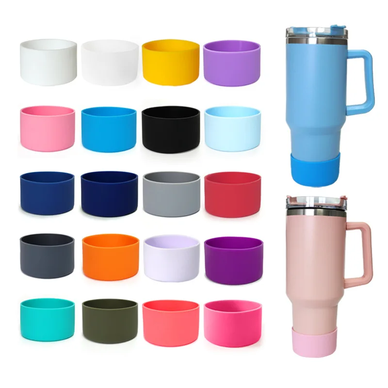 7.5cm Silicone Boot for Stanley 40 oz Quencher Adventure Tumbler Handle Bottom Sleeve for Ice Flow Flip 30oz 20oz Water Bottle