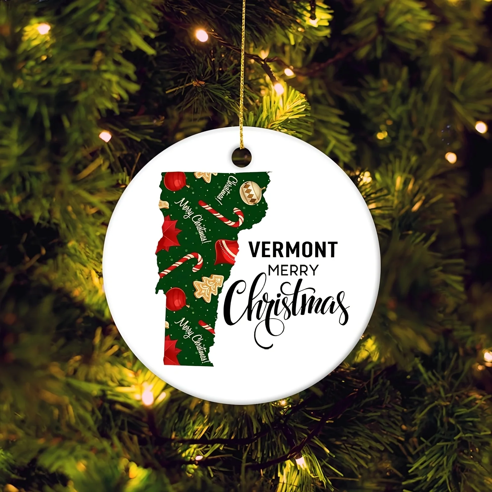 

Vintage Vermont Christmas Acrylic Decorations Universal Holiday Tree Decorations Make Ideal Gifts for Boyfriends