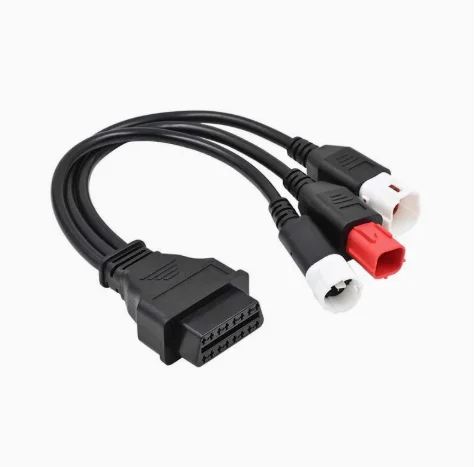 Motorcycle Diagnostic Adapter Cable for Ya-maha 3+4 Pin 6 Pin for Hon-da to OBD2 16 Pin Connector