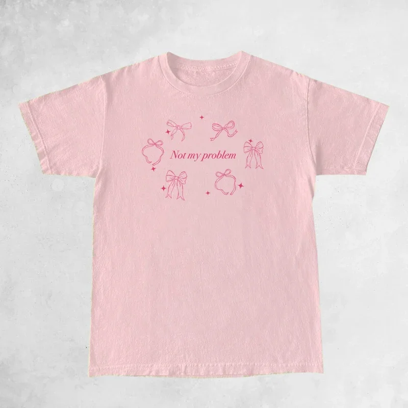 Camisetas con lazo y coqueta para mujer, camiseta estética Vintage Y2k, ropa Kawaii Cottagecore de manga corta para mujer