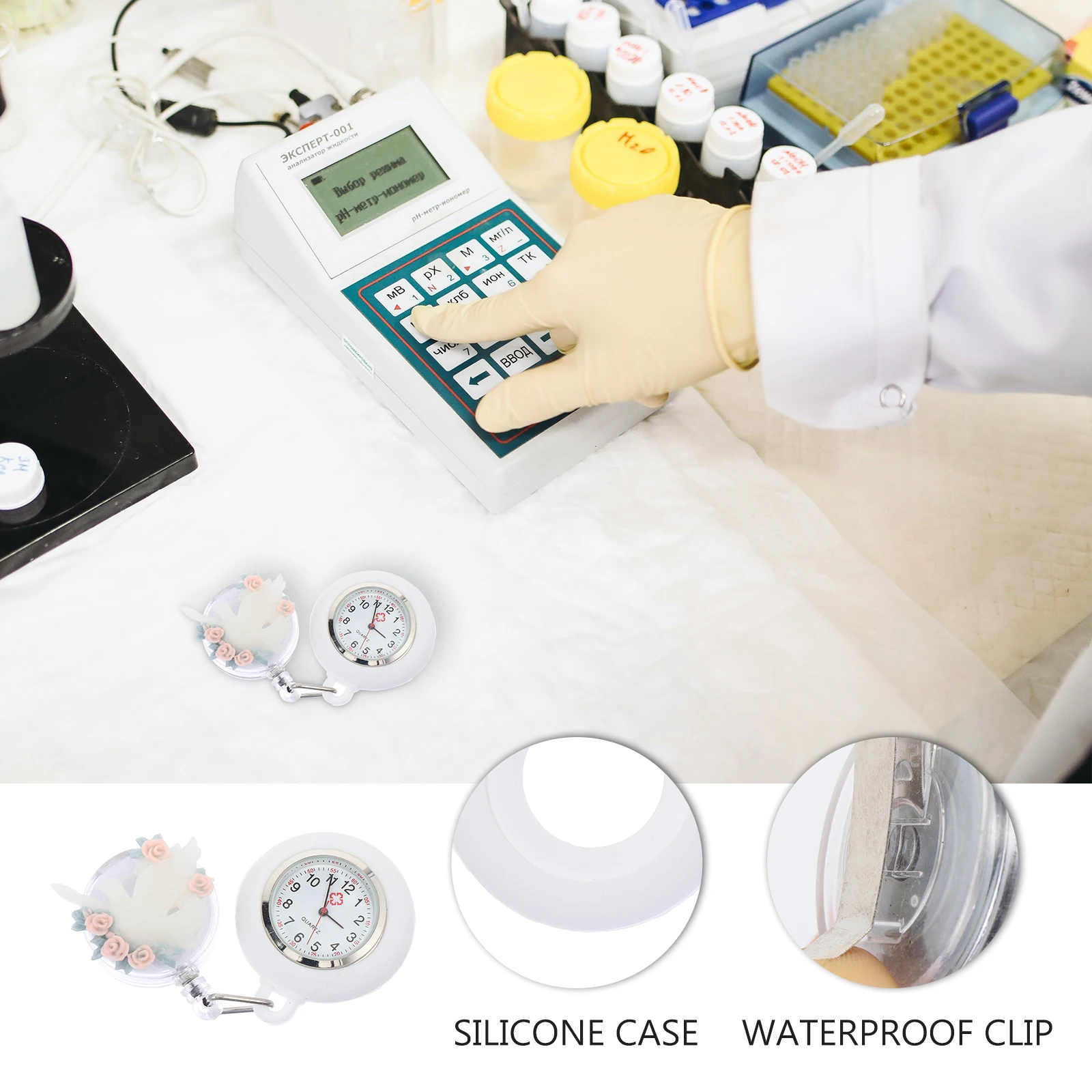 

Operated Nurse Pocket Clip- Staff Gift Long Life Low Power Hanging Nurse Watch For Doctors Nurses