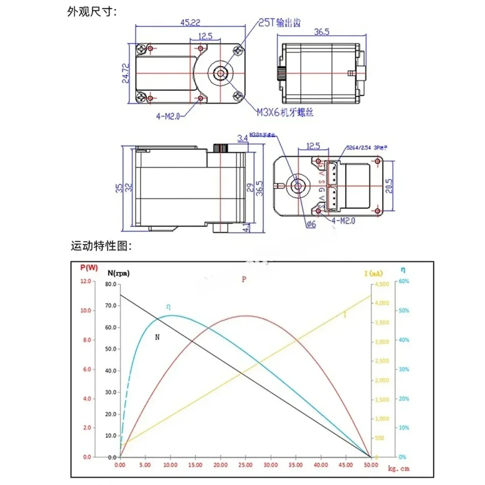 Feetech STS3250 50KG Servo Encoder Magnetico Doppio Albero da 360 Gradi Protocollo TTL Servo 12V Feedback Full Metal per Braccio Robotico