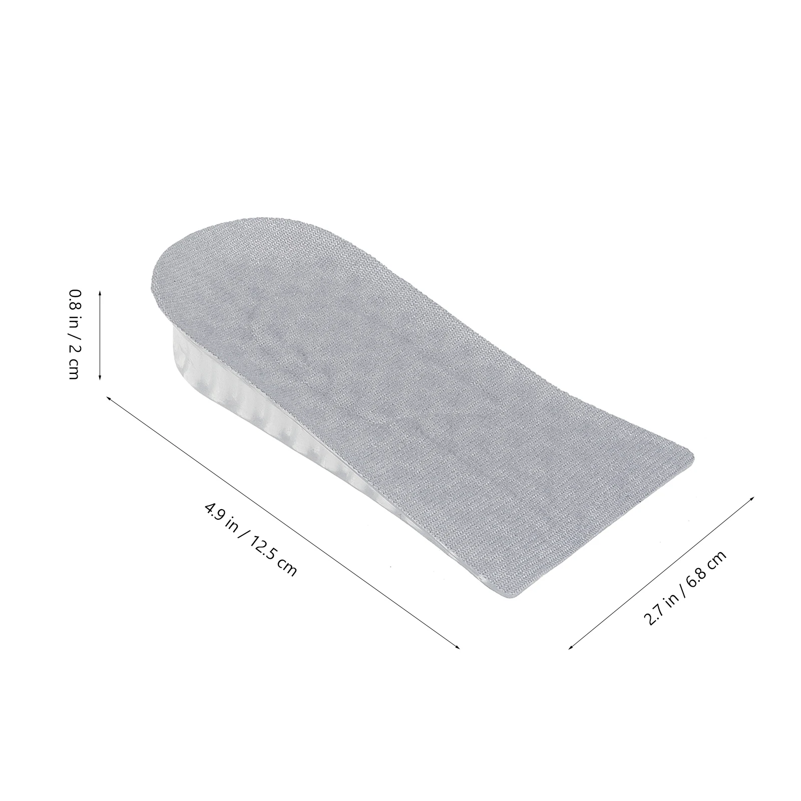 

2 Pairs Breathable Silicone Heightening Insoles Comfortable Invisible Heel Lift Shoe Pads