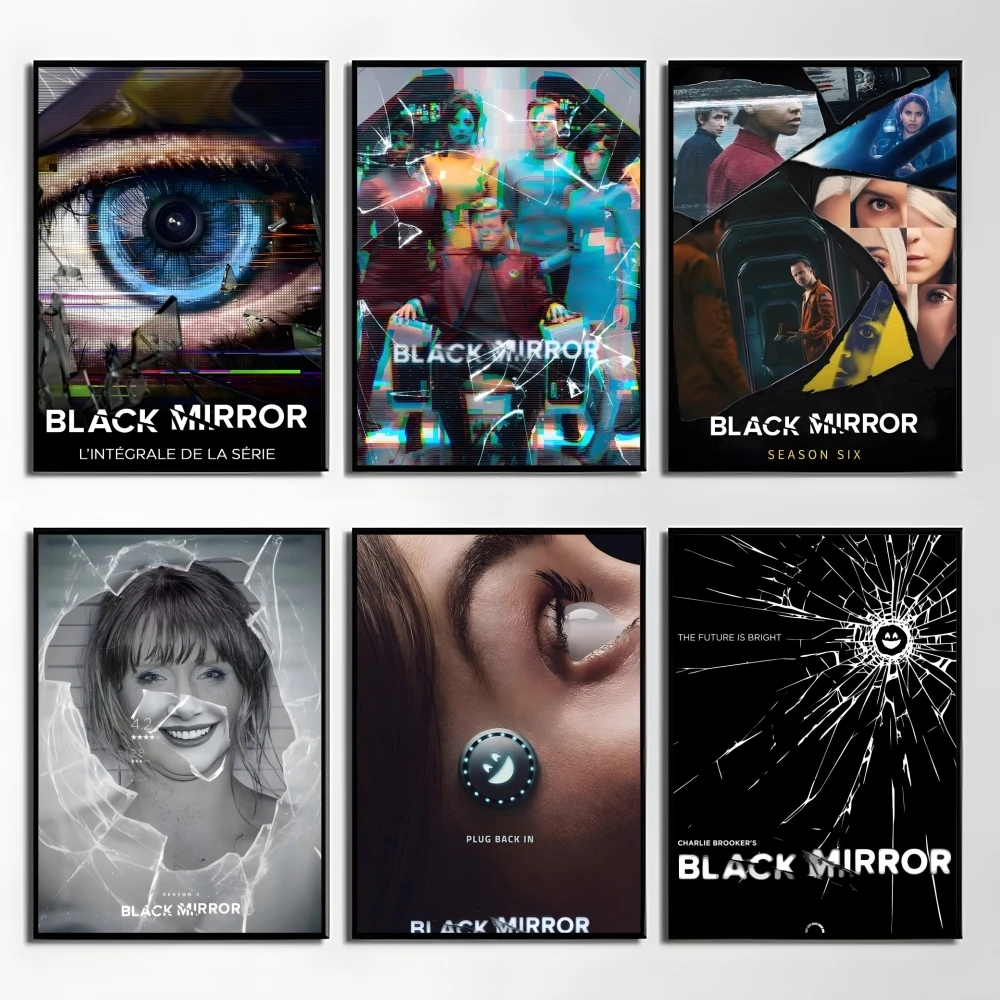 

Tv Series B-Black Mirror Movie Poster Elegant And Affordable Wall Art Stickers For Dormitory Living Room And Bedroom Spaces