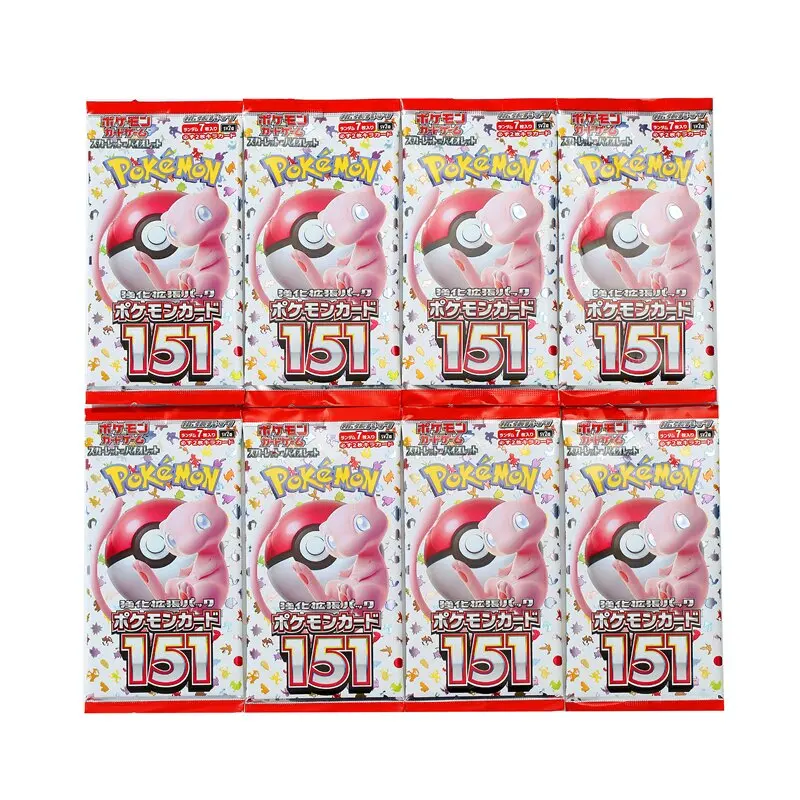 140 개/상자 애니메이션 포켓몬 카드 스칼렛 바이올렛 151 일본 SV2a 버전 TCG 클래식 확장 부스터 박스 트레이딩 카드 선물
