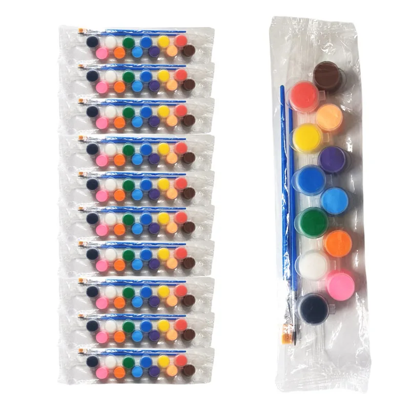 2 ml 6-Farben Wasserfestes Acrylfarben-Set für Kunstmalerei DIY Graffiti Gips – Detail 5