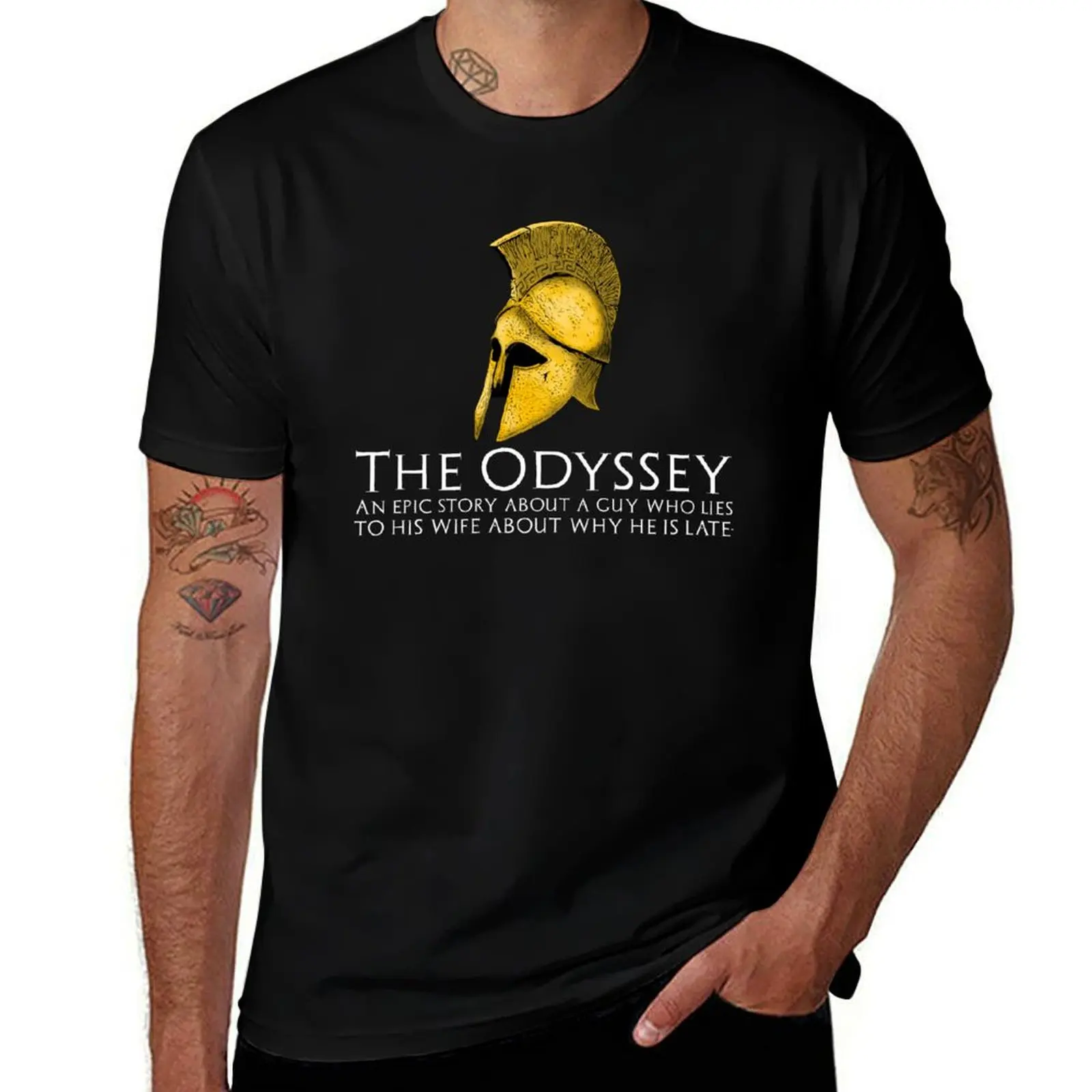 T-shirt sur le thème de l'épopée grecque antique, de la mythologie et du mythe historique de l'Odyssée, grande taille, anti-rétrécissement