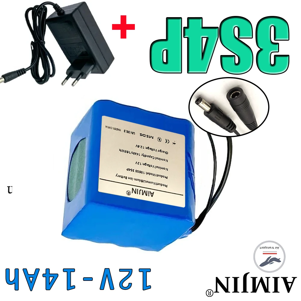 

3S4P Lithium Ion Battery Pack 12V 14000mAh 18650 battery with BMS for Bait Boat Backup Power Supply CCTV Camera Speaker