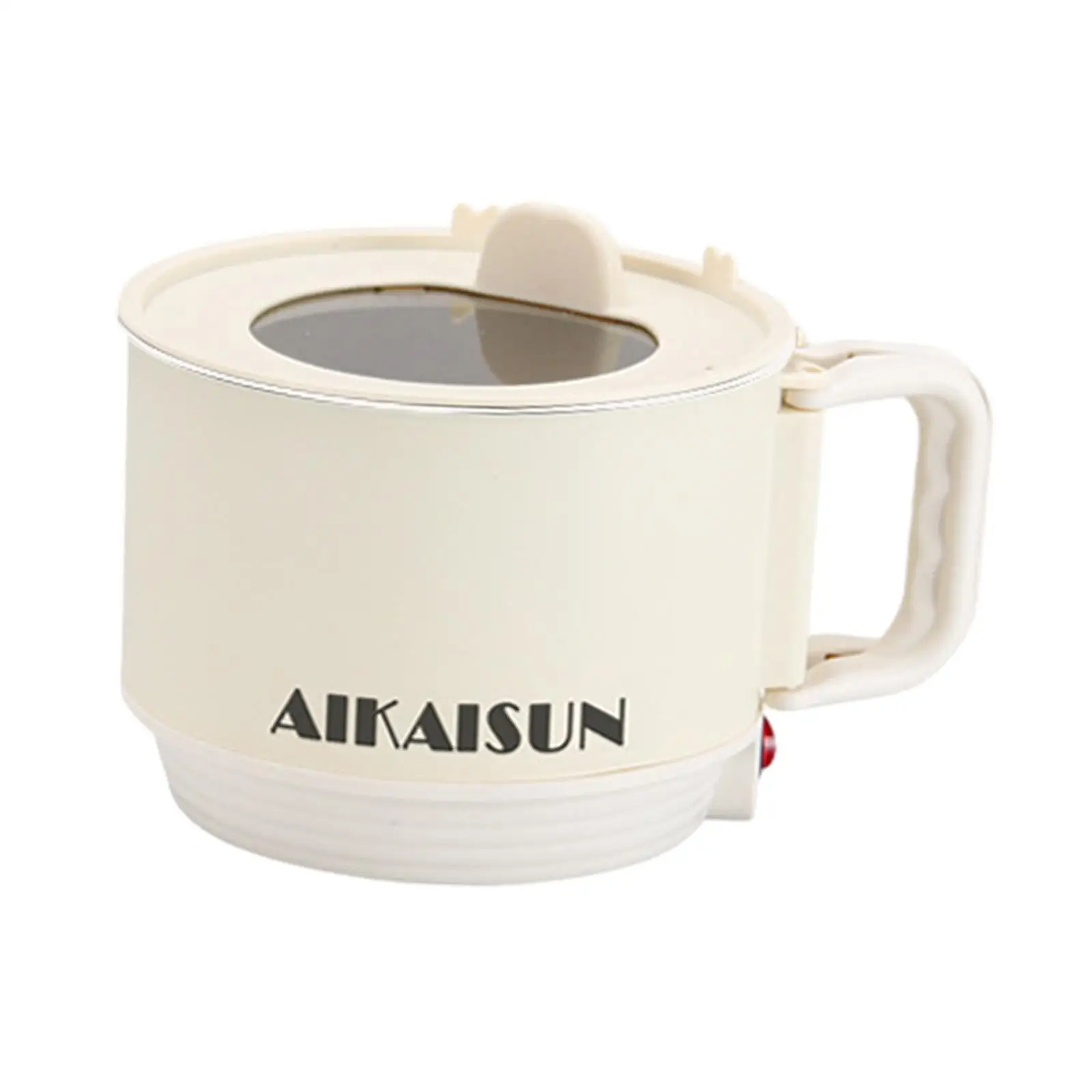 Olla caliente eléctrica antiadherente portátil para el hogar, olla de Ramen, fideos, sartén para gachas, Ramen, bistec, sopa, huevo, 1.5L