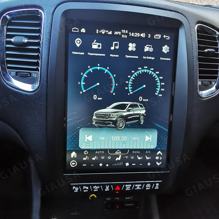 For Dodge Durango 2011 2012 2013-2020 13inch GPS Carplay Car Multimedia Video Player Stereo Navi Android Screen Radio Head Unit