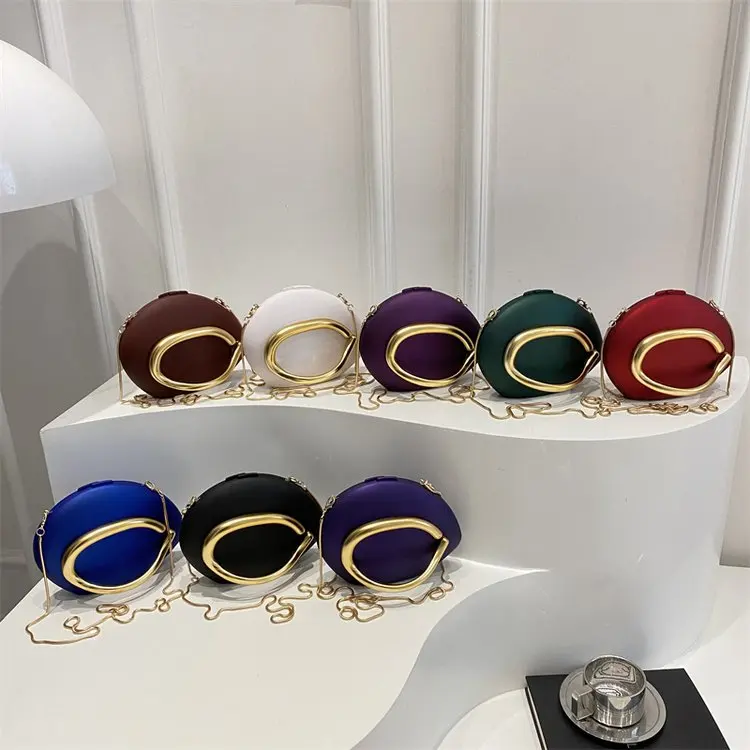 

Элегантный атласный клатч с цепочкой 2520, классическая трансформируемая сумка через плечо для женщин, гламурный вечерний кошелек и свадебная вечеринка