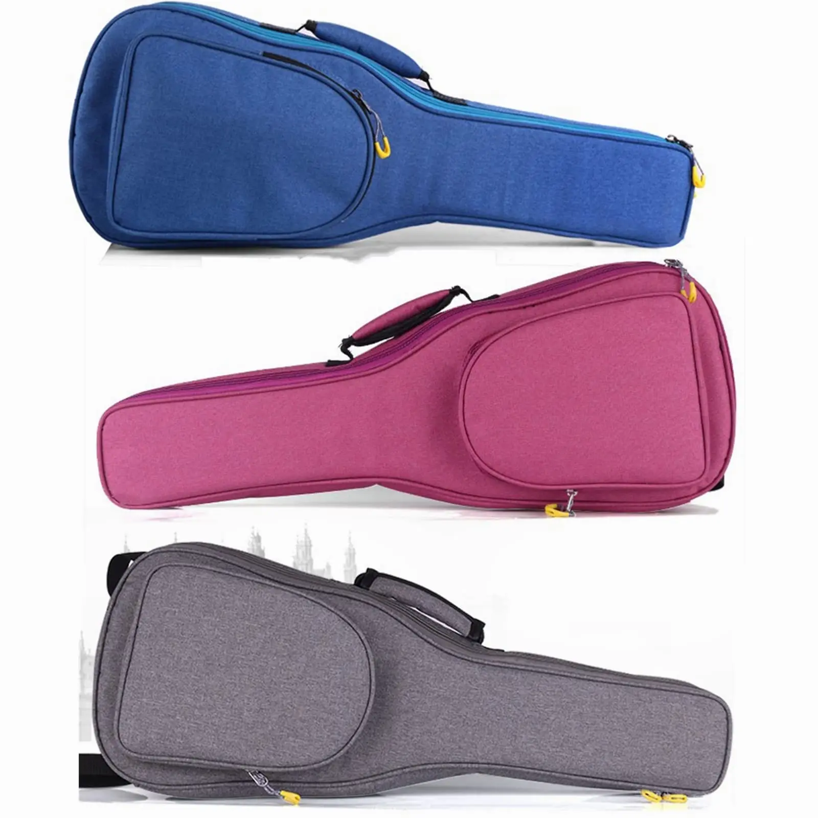 Miwayer Ukulele Case 15MM Heavy Sponge Padding Waterproof Dustproof Shockproof Ukulele Bag for Concert Soprano Tenor Ukulele