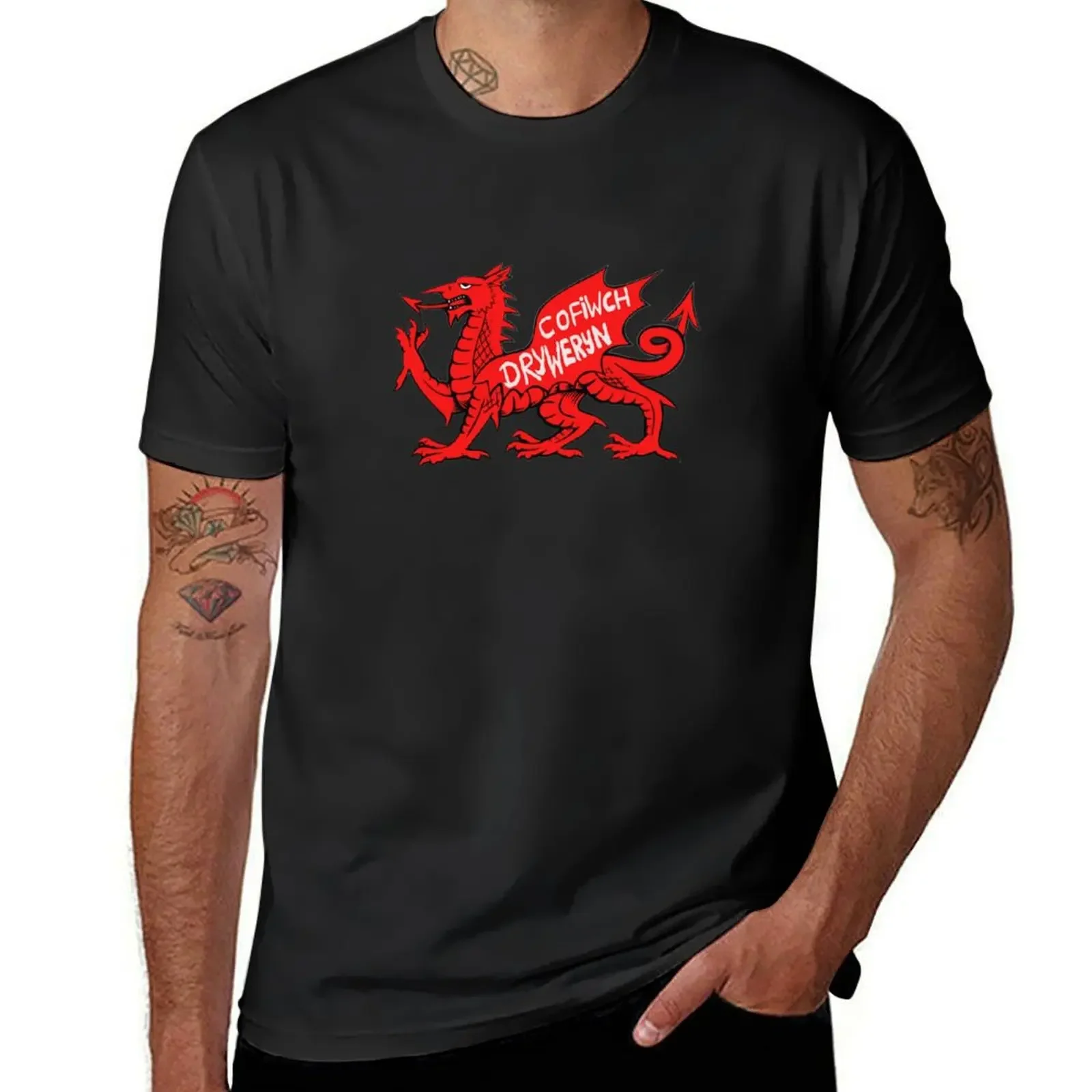 Cofiwch Dryweryn on the Welsh Dragon (V2) T-Shirt graphic t shirt vintage blanks kawaii clothes black t-shirts for men