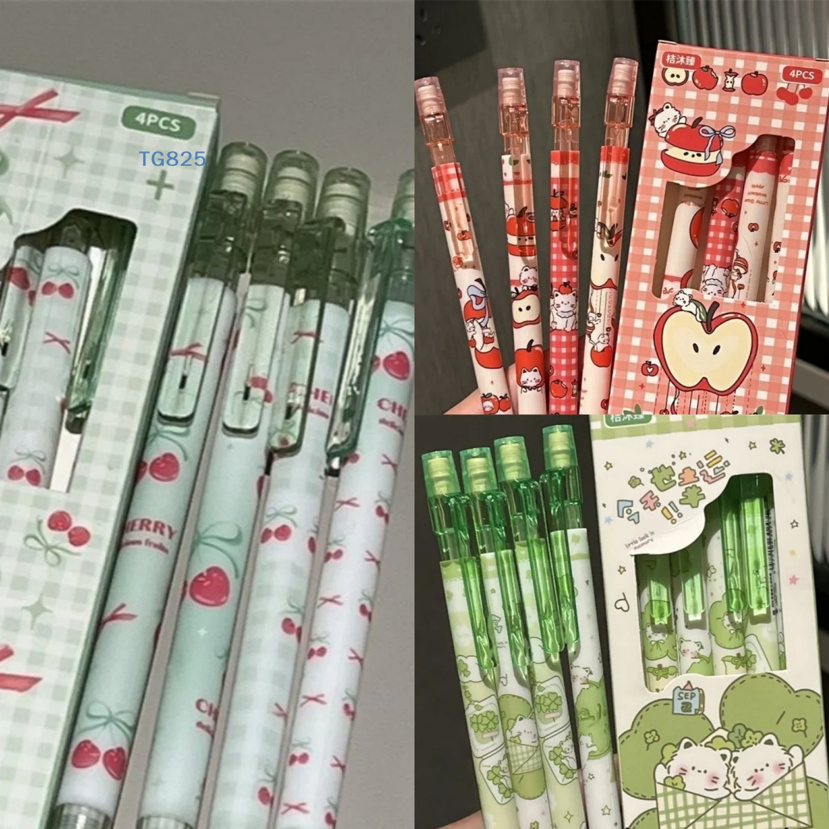 【SA】4Pcs 0.5mm Mechanical Pencils With Eraser Smooth Writing Erasable Automatic Pencil School Office Supplies Student Stationery
