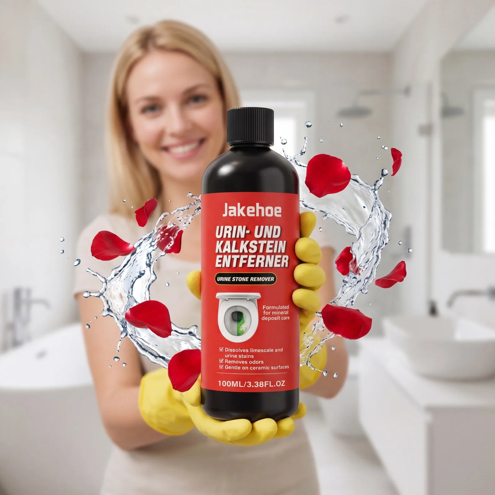 Powerful Toilet Bowl Cleaner Bathroom Deep Clean Dissolve Limescale Hard Water Stains Eliminate Odor Multi-Surface Clean Liquid