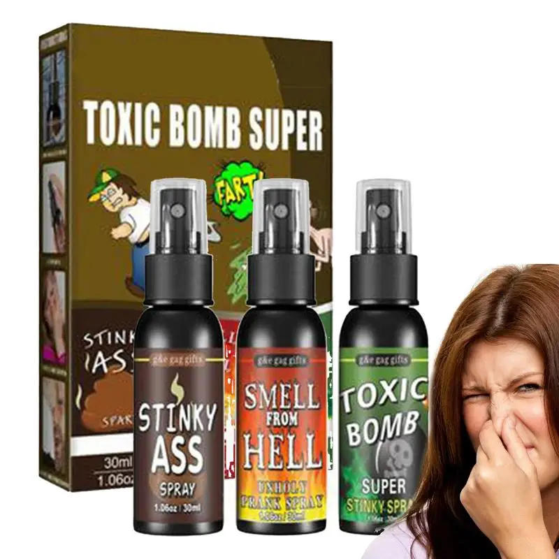 30ml Liquid Fart Spray Can Stink Bomb Ass-Smelly Stinky Gas Crap Gag Prank Novelties Toy Joke Party Supplies