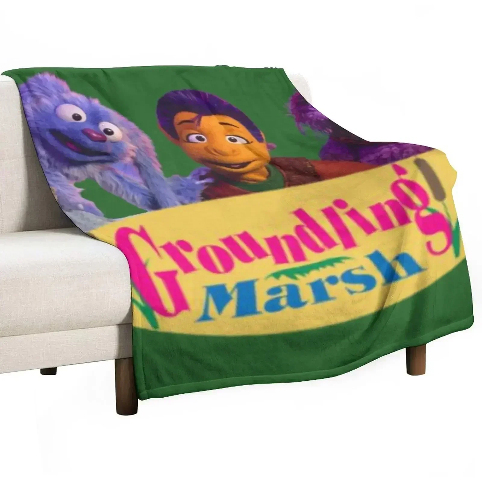 Groundling Marsh Throw Blanket Luxury Designer Sofa Quilt for sofa blankets ands Hair Hairys Blankets