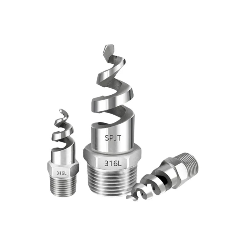 316 Stainless Steel Spiral Nozzle1/4''3/8'' 1/2''3/4'Port Size Desulfurization Dust Removal Anti-Clogging Cleaning Cooling Spray