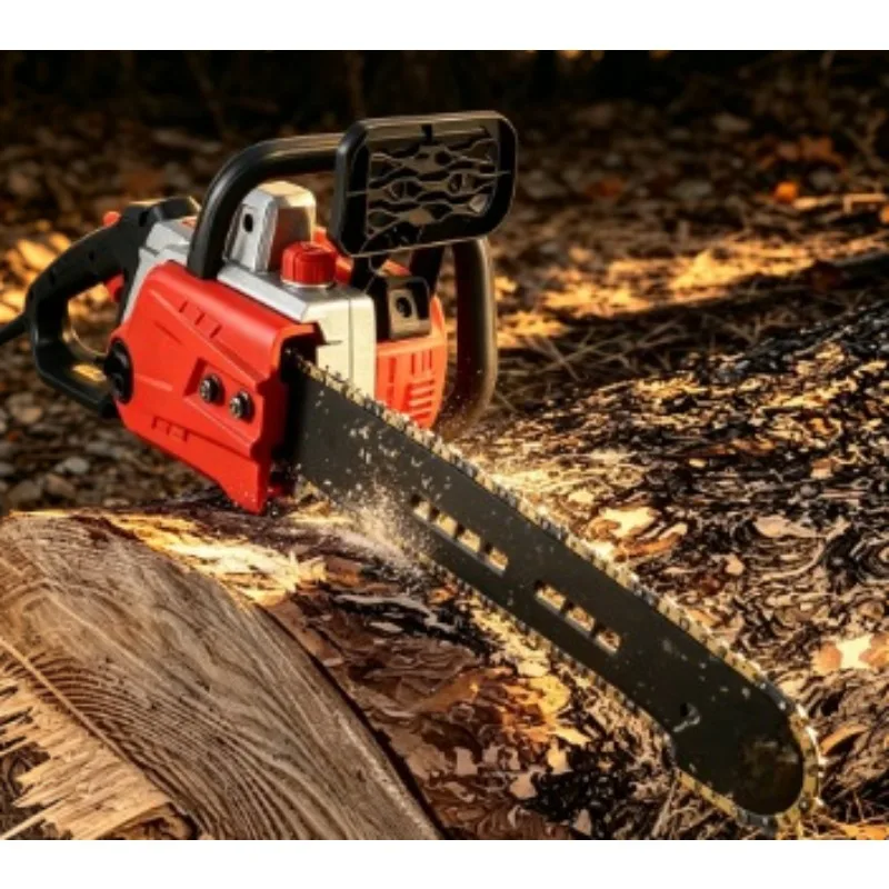 High Power 220V Handheld AC Chain Logging Tool, 12/16 Inch for Household Firewood Cutting