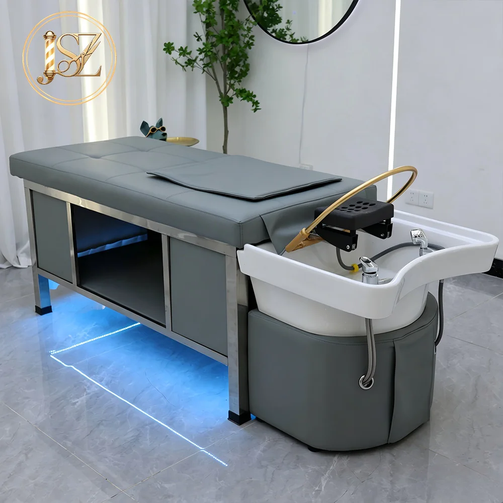 

Water Circulation Electric Massage Head Spa Bed Professional Multifunctional Hair Salon Shampoo Washing Bed