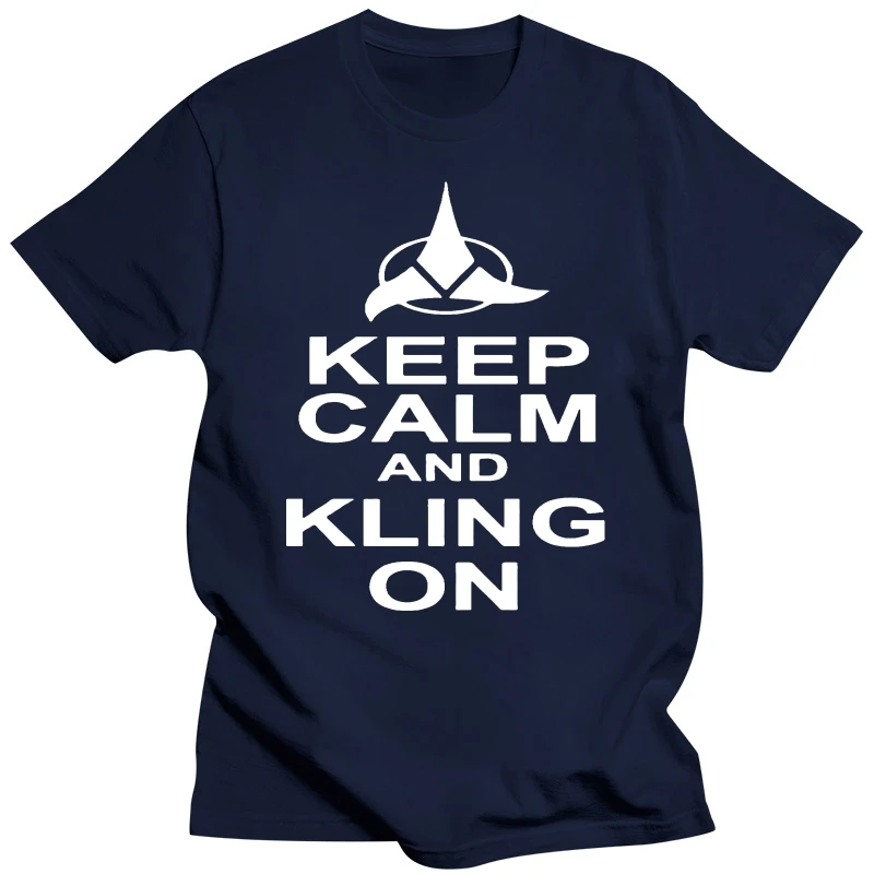 Keep Calm and Klingon T Shirt - Mens Boys Startrek Spock Syfy - Star'T Shirt Newest Fashion Men Short Sleeve Cheap T Shirts