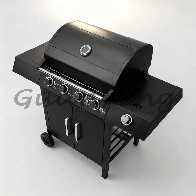 Stainless Steel Gas BBQ Grill Household Outdoor Barbecue Grill for Patio Backyard Use