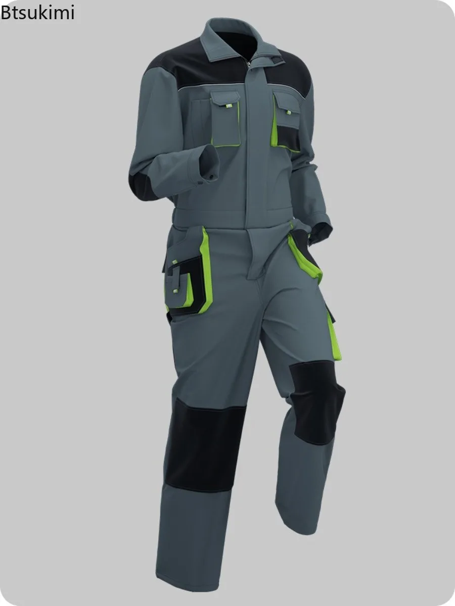 mens-workshop-work-suit-multi-pocket-coverall-electrician-welder-maintenance-construction-worker-mechanic's-overalls-boiler-suit