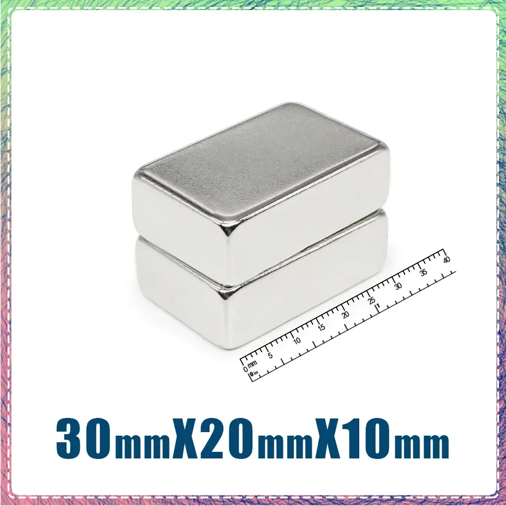 

1/2/5/10PCS 30x20x10mm Block Neodymium Magnet N35 Powerful Magnet Rare Earth Strong Magnets Magnetic Sheet