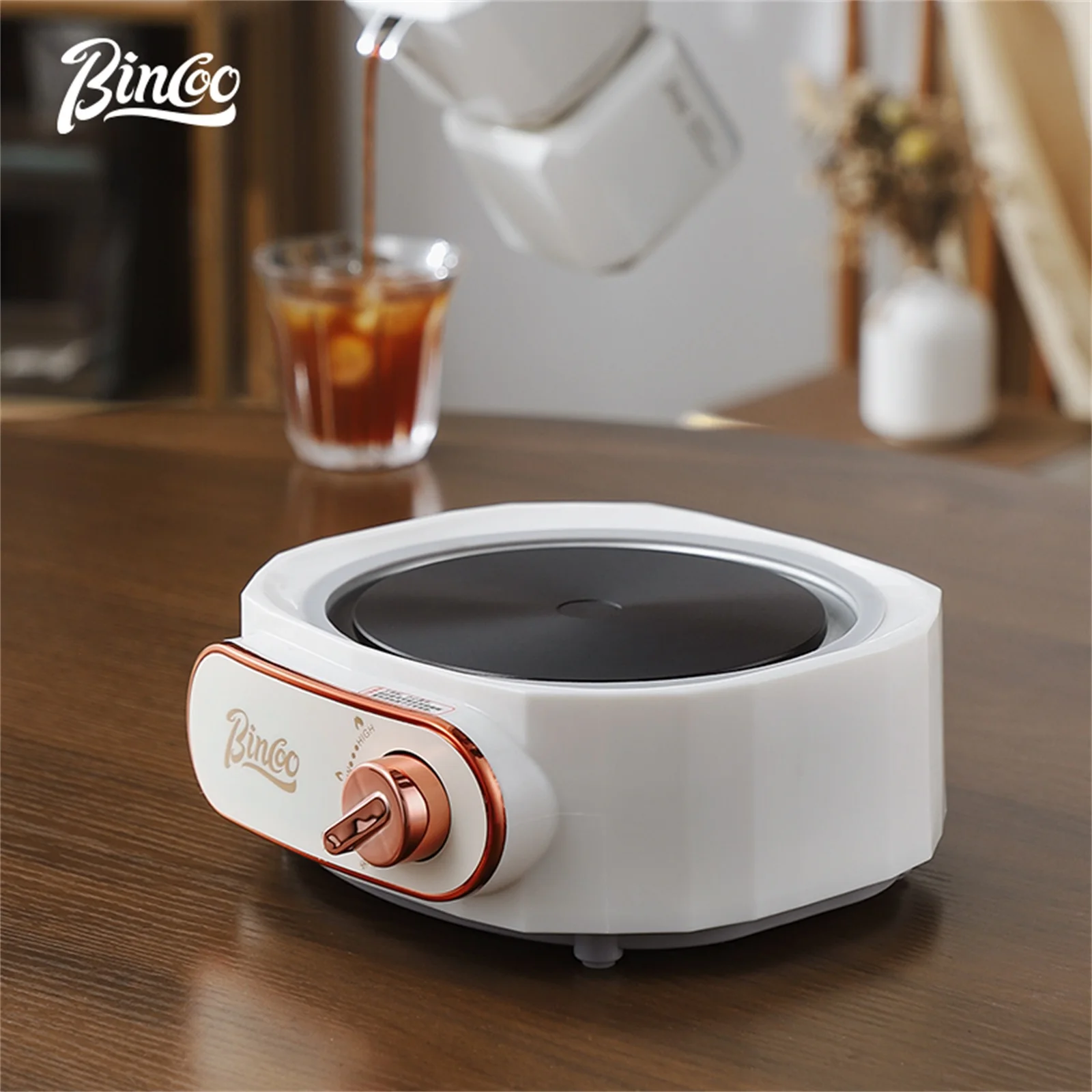 

Bincoo Electric Infrared Heating Stove Milk Water Boiler Heater Base Coffee Moka Countertop Burner Stew Hotpot Induction Cooker