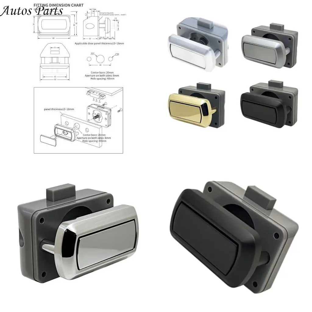 

57BA Push Button Lock Secure & Easy To Use Keyless Designs Push Lock Anti Theft Cabinet Lock Easy to Use for Yacht Cabinets