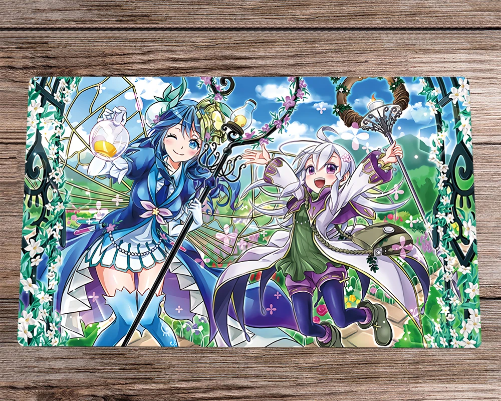 

YuGiOh Playmat Aromage Jasmine Rosemary TCG CCG Mat Anime Trading Card Game Mat & Free Bag Rubber Desk Mat Pad Mousepad 60x35cm