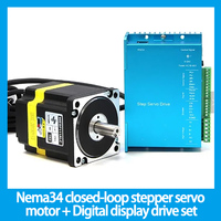 Nema34 closed-loop stepper servo motor + Digital display drive set 5N.m with encoder 1000 line