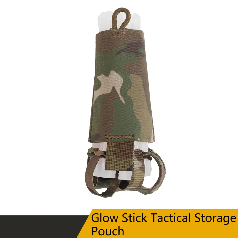 Glow Stick Tactical Storage Pouch, Easy to Carry, Can Install Different Types of Fluorescent Rods, With Hanging Rope