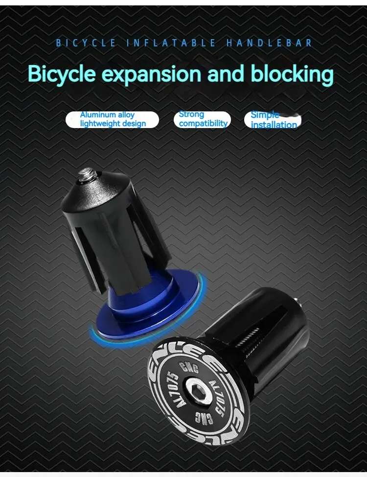 ENLEE 1 Paar Bike Grip Griff Bar End Kappe Aluminium Legierung MTB Lenker Griffe Stecker Kappen Für Fahrrad Lenker Zubehör – Detail 1